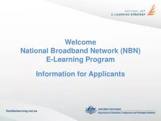 Welcome National Broadband Network (NBN) E-Learning Program