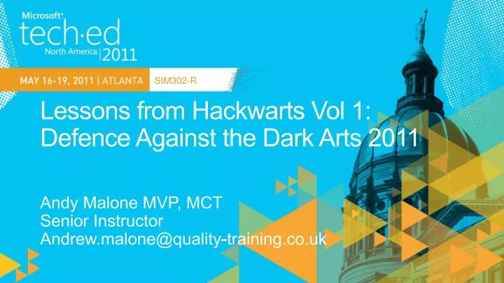 lessons from hackwarts vol 1 defence against the dark arts 2011