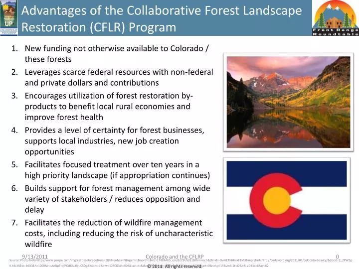 advantages of the collaborative forest landscape restoration cflr program
