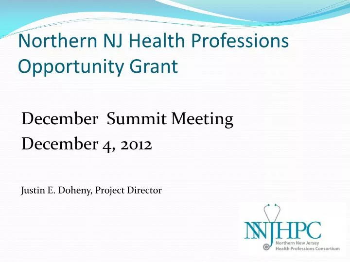 northern nj health professions opportunity grant