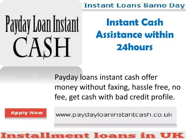 instant cash assistance within 24hours