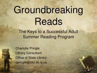 Groundbreaking Reads