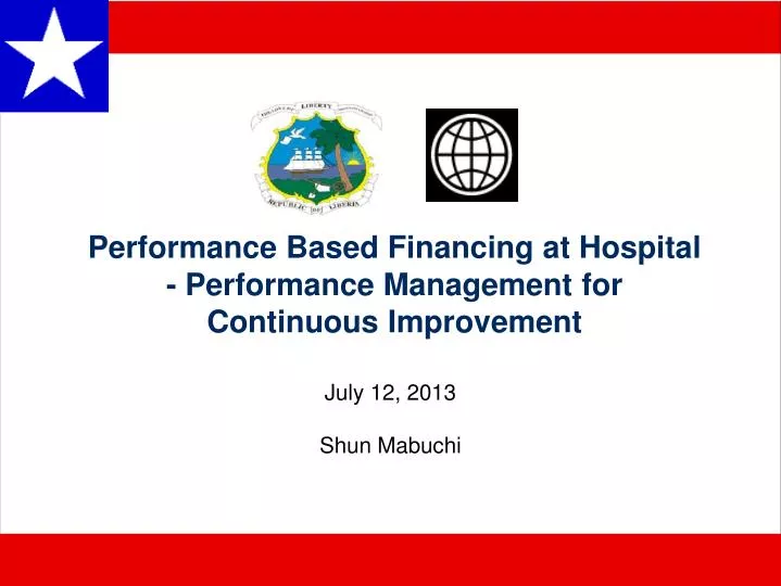 performance based financing at hospital performance management for continuous improvement