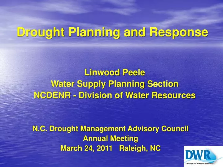 drought planning and response