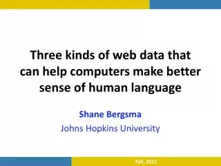 Three kinds of web data that can help computers make better sense of human language