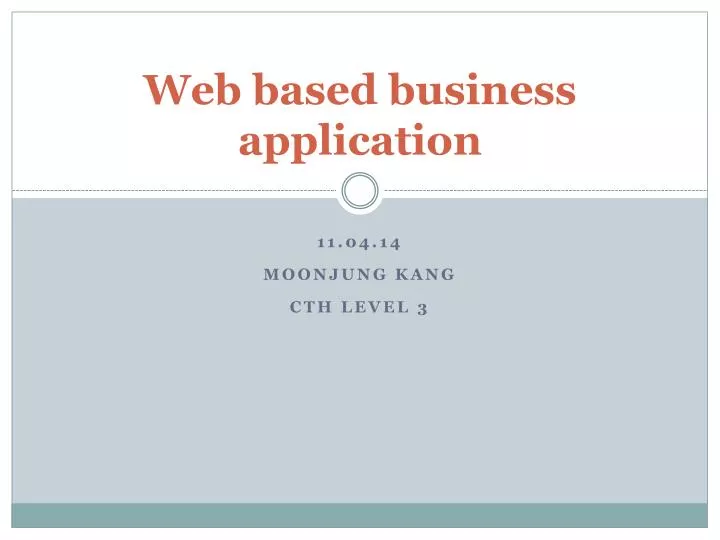 web based business application