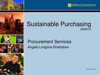 Sustainable Purchasing GR001A
