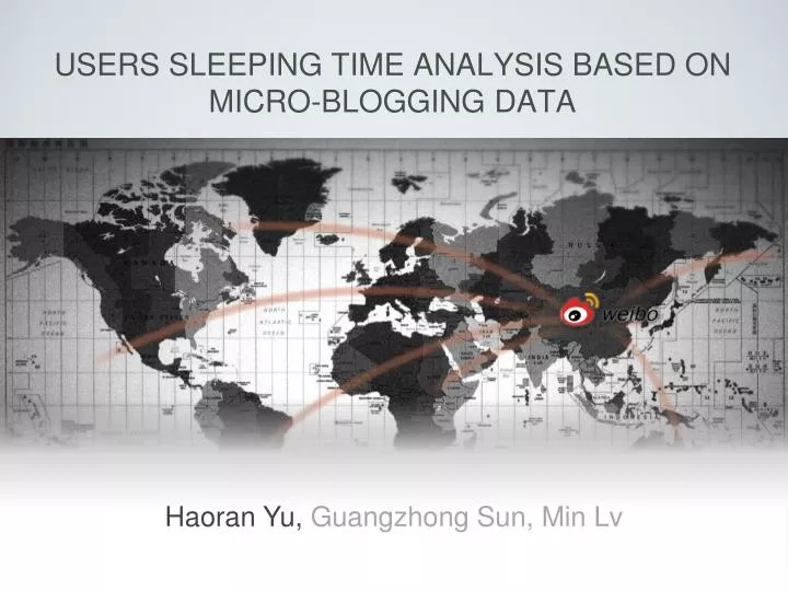 users sleeping time analysis based on micro blogging data