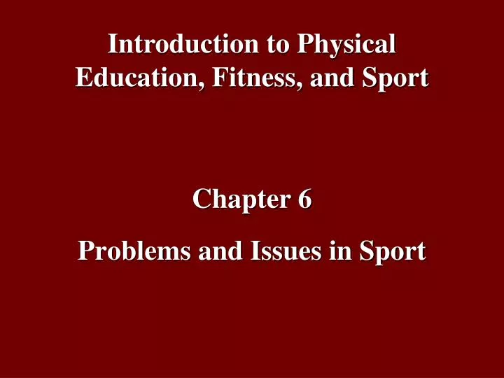 problems and issues in sport