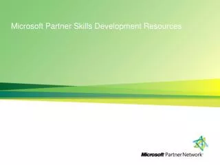 Microsoft Partner Skills Development Resources