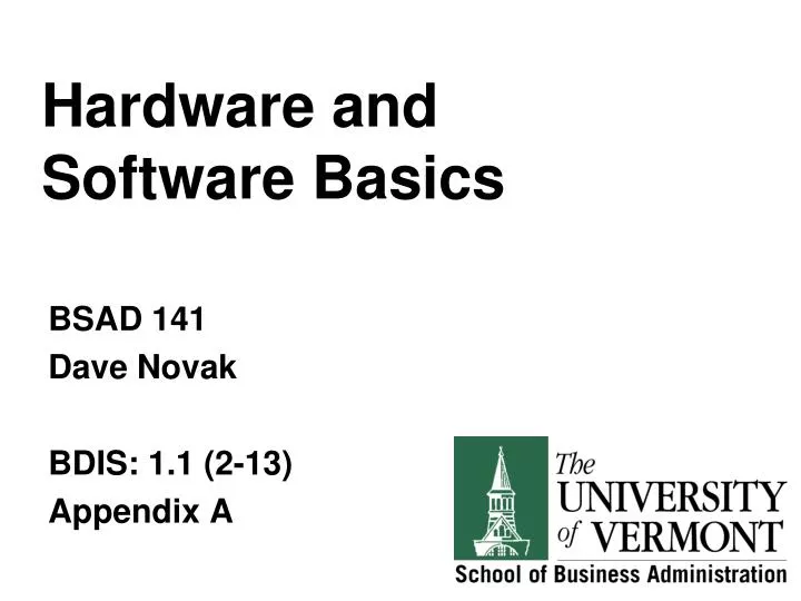 hardware and software basics