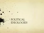 POLITICAL IDEOLOGIES