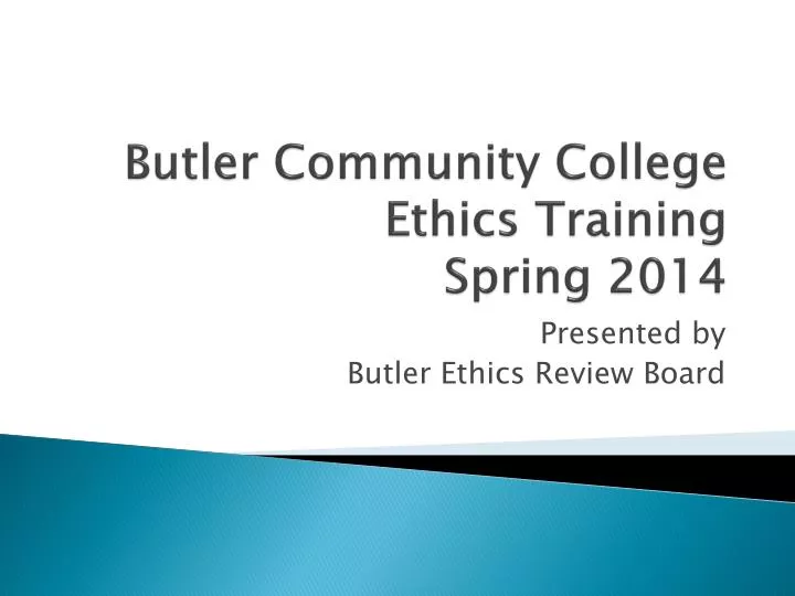 butler community college ethics training spring 2014