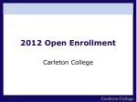 2012 Open Enrollment