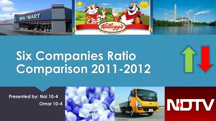 six companies ratio comparison 2011 2012