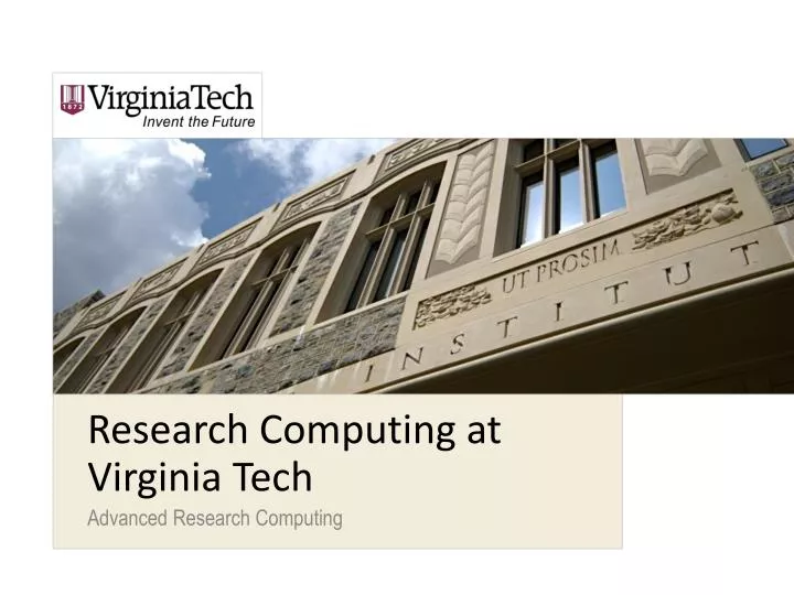 research computing at virginia tech
