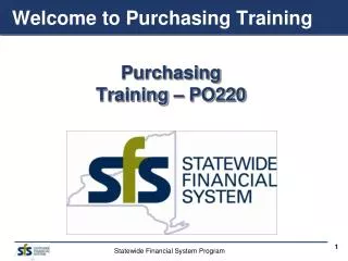 Welcome to Purchasing Training