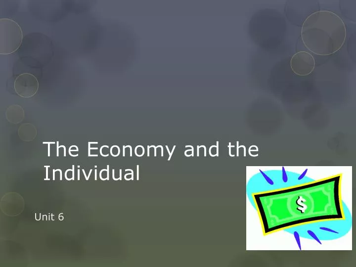 the economy and the individual