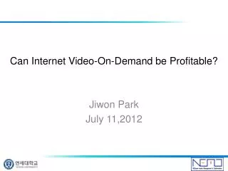 Can Internet Video-On-Demand be Profitable?