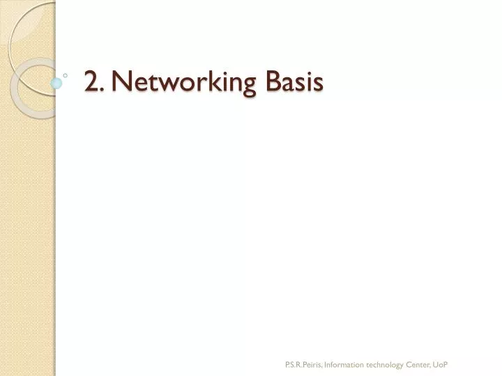 2 networking basis