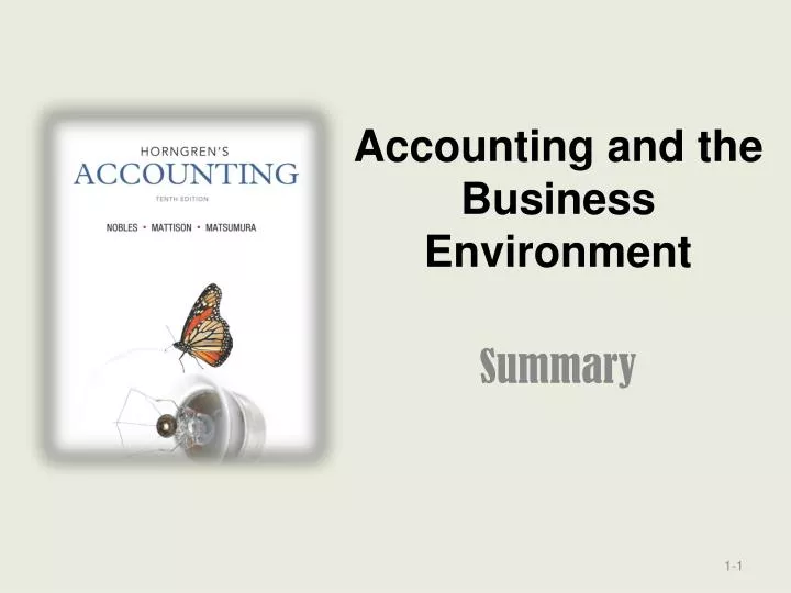 accounting and the business environment