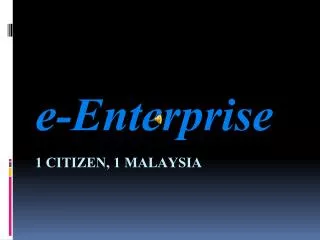 1 citizen, 1 Malaysia