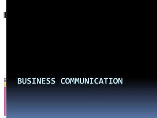 Business communication