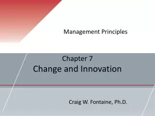 Chapter 7 Change and Innovation