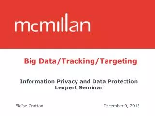 Big Data/Tracking/Targeting