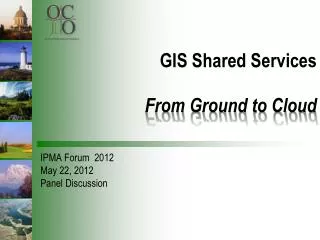GIS Shared Services From Ground to Cloud
