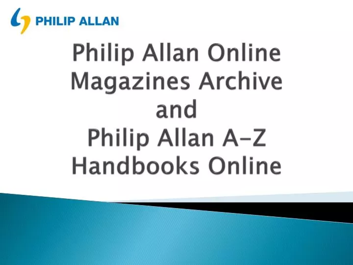 philip allan online magazines archive and philip allan a z handbooks online