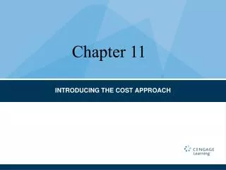 INTRODUCING THE COST APPROACH
