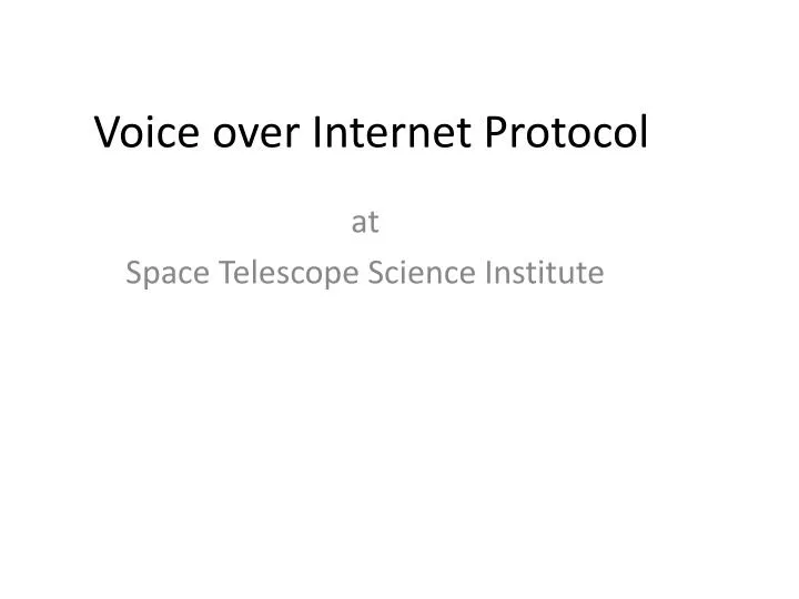 voice over internet protocol