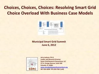 Choices, Choices, Choices: Resolving Smart Grid Choice Overload With Business Case Models