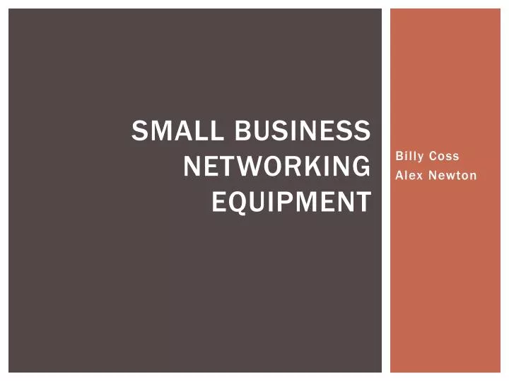small business networking equipment