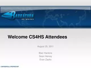 Welcome CS4HS Attendees