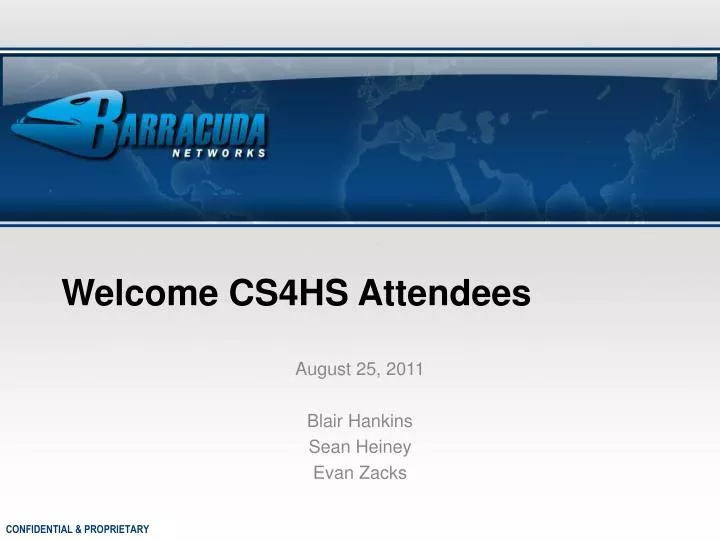 welcome cs4hs attendees