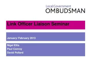 Link Officer Liaison Seminar