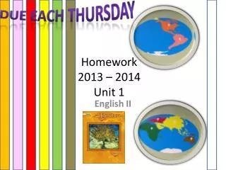 Homework 2013 – 2014 Unit 1