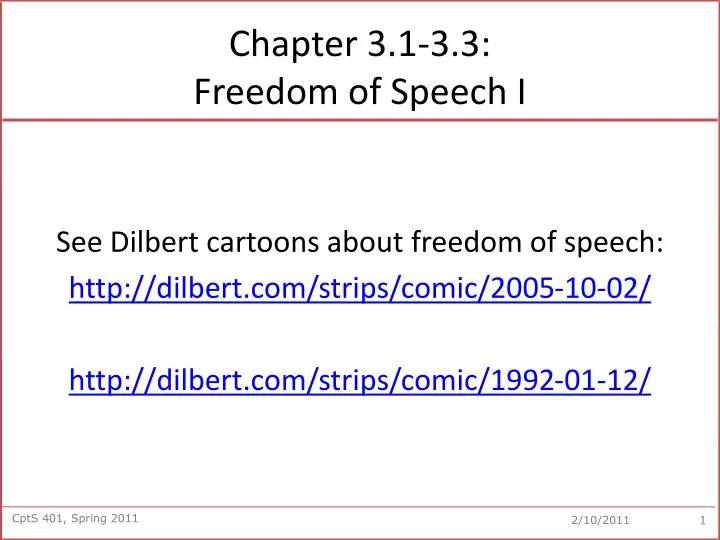 chapter 3 1 3 3 freedom of speech i