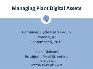 Managing Plant Digital Assets
