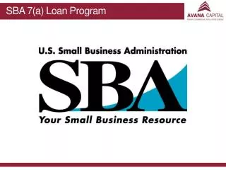 SBA 7(a) Loan Program