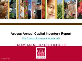 Access Annual Capital Inventory Report http://osuebusiness.ag.ohio-state.edu