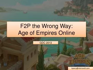 F2P the Wrong Way: Age of Empires Online