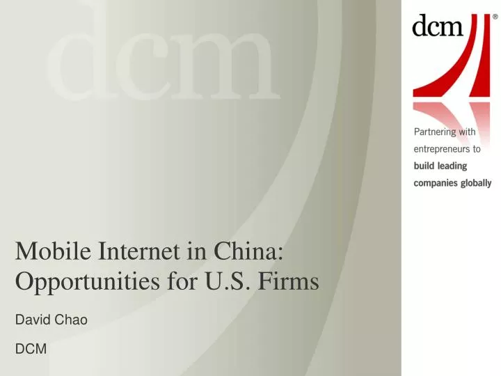 mobile internet in china opportunities for u s firms