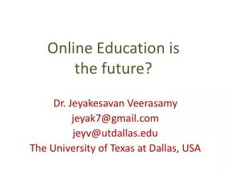 Online Education is the future?