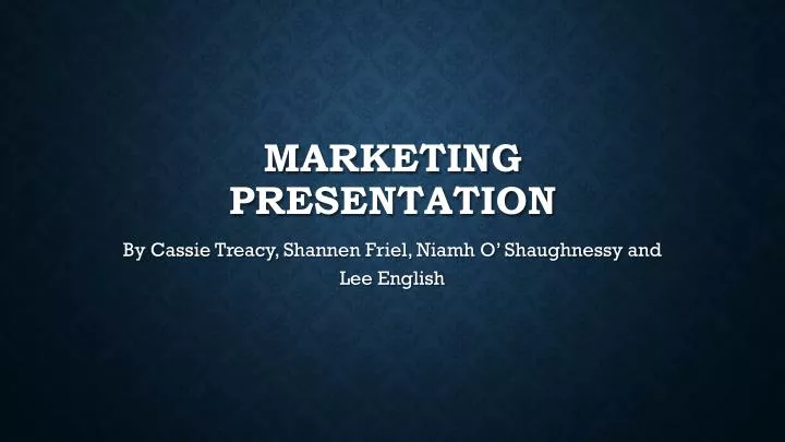 marketing presentation