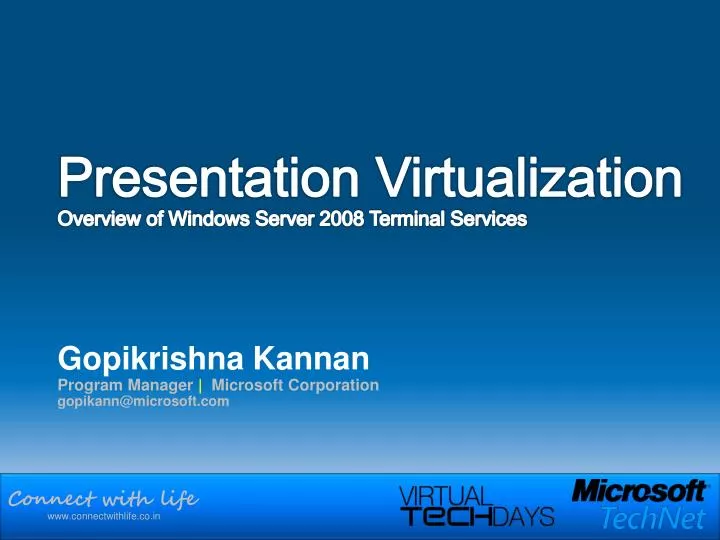 presentation virtualization overview of windows server 2008 terminal services