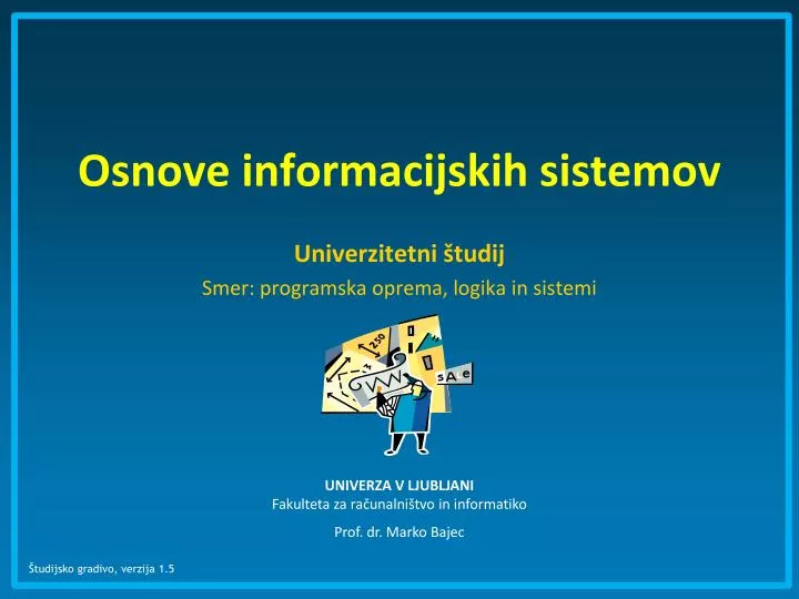 osnove informacijskih sistemov