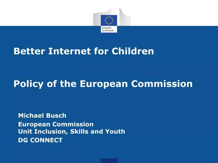 better internet for children policy of the european commission